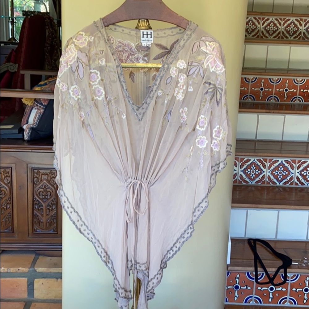 Kaftan beaded silk top - Picture 1 of 6